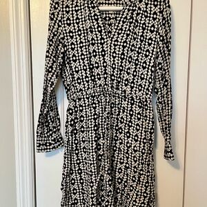 LOFT Patterned Long Sleeve Dress